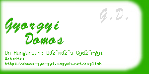 gyorgyi domos business card